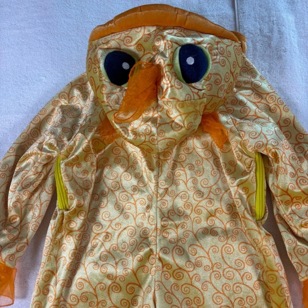 Vintage BabyStyle Gold Fish Costume 2T Hooded Jumpsuit Halloween Orange Bright‎